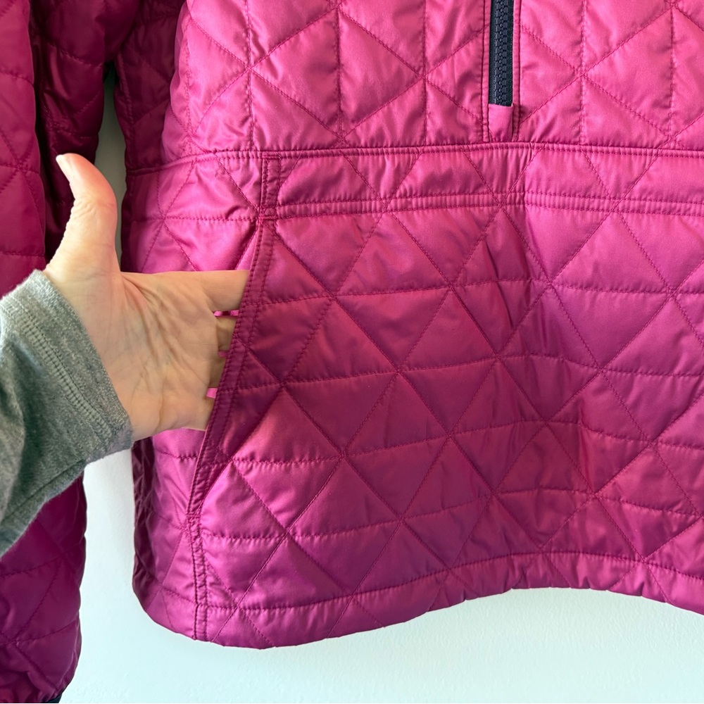 LLBean NWT Pink Hooded Insulated Half Zip Katahdin Pullover size xs - Picture 3 of 9